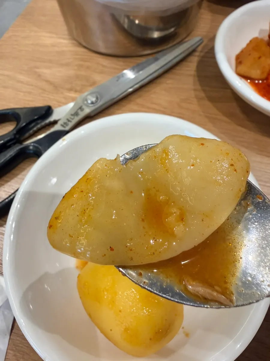 Gamjatang with tender meat and potatoes