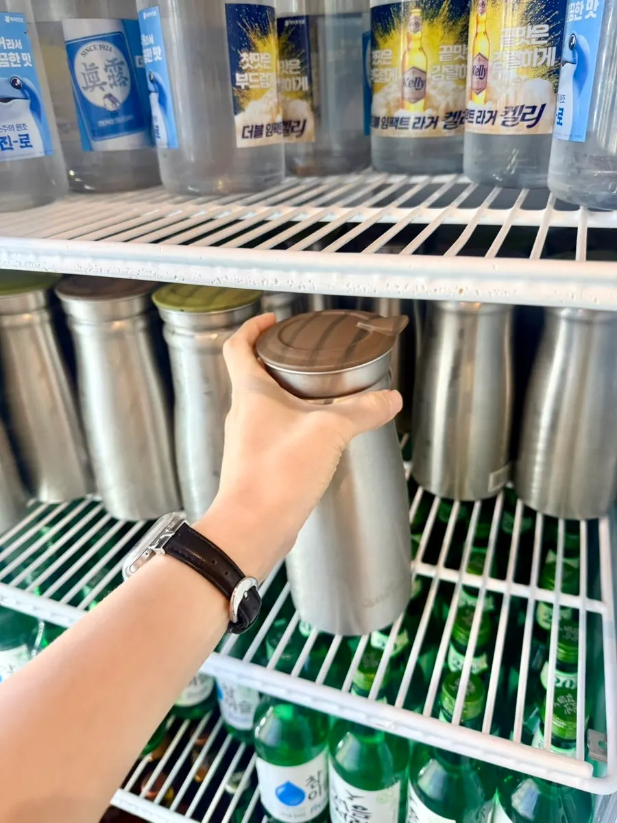 Self-service bar with pickled onions
