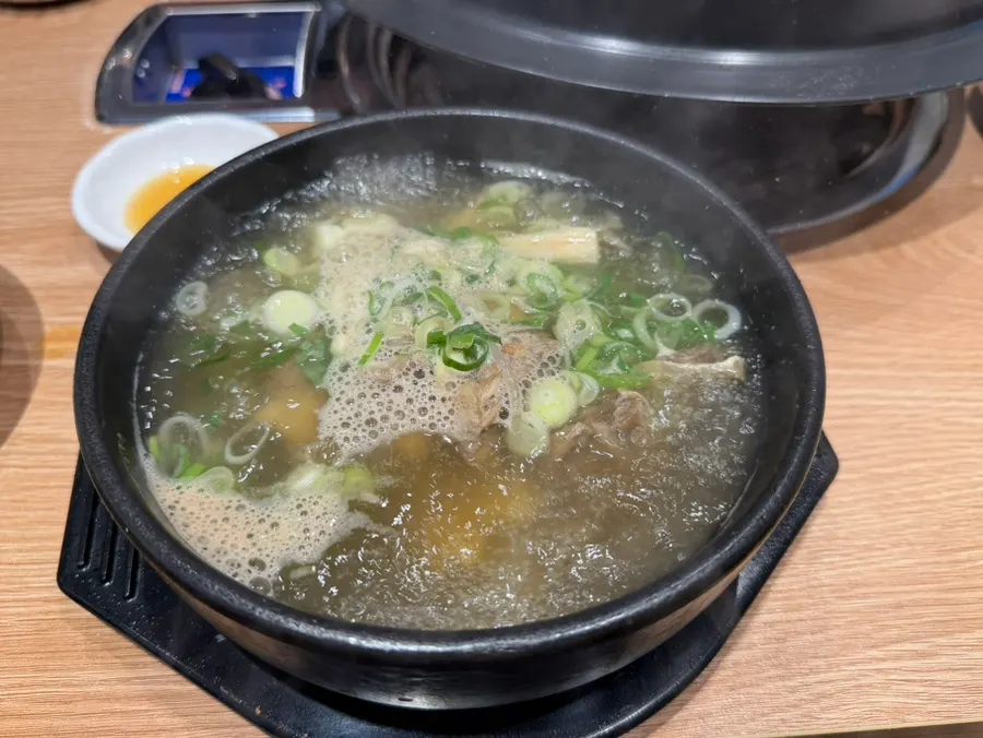 Ribs and glass noodles inside the galbitang