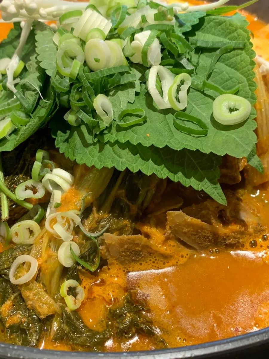 Pot of Medium gamjatang before boiling