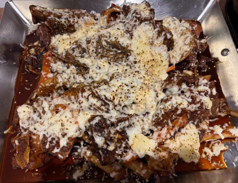 A full small serving of soy sauce braised pork bones
