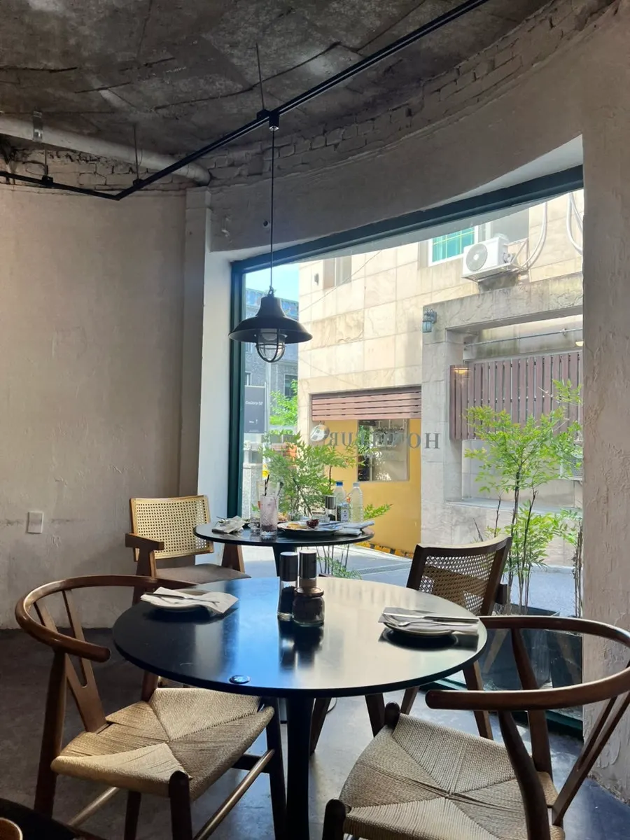 Sunlit window seating area