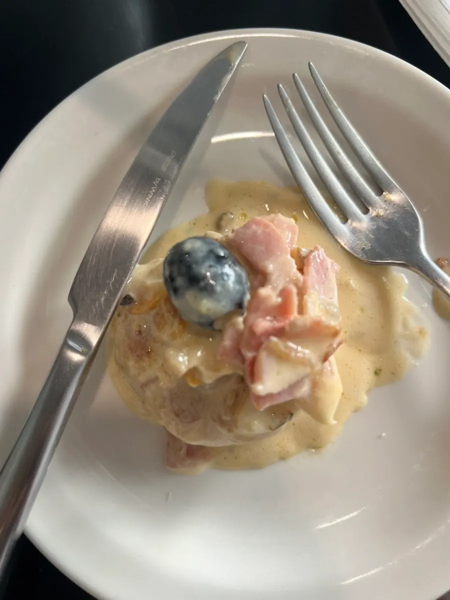 Gnocchi paired with an iced Americano
