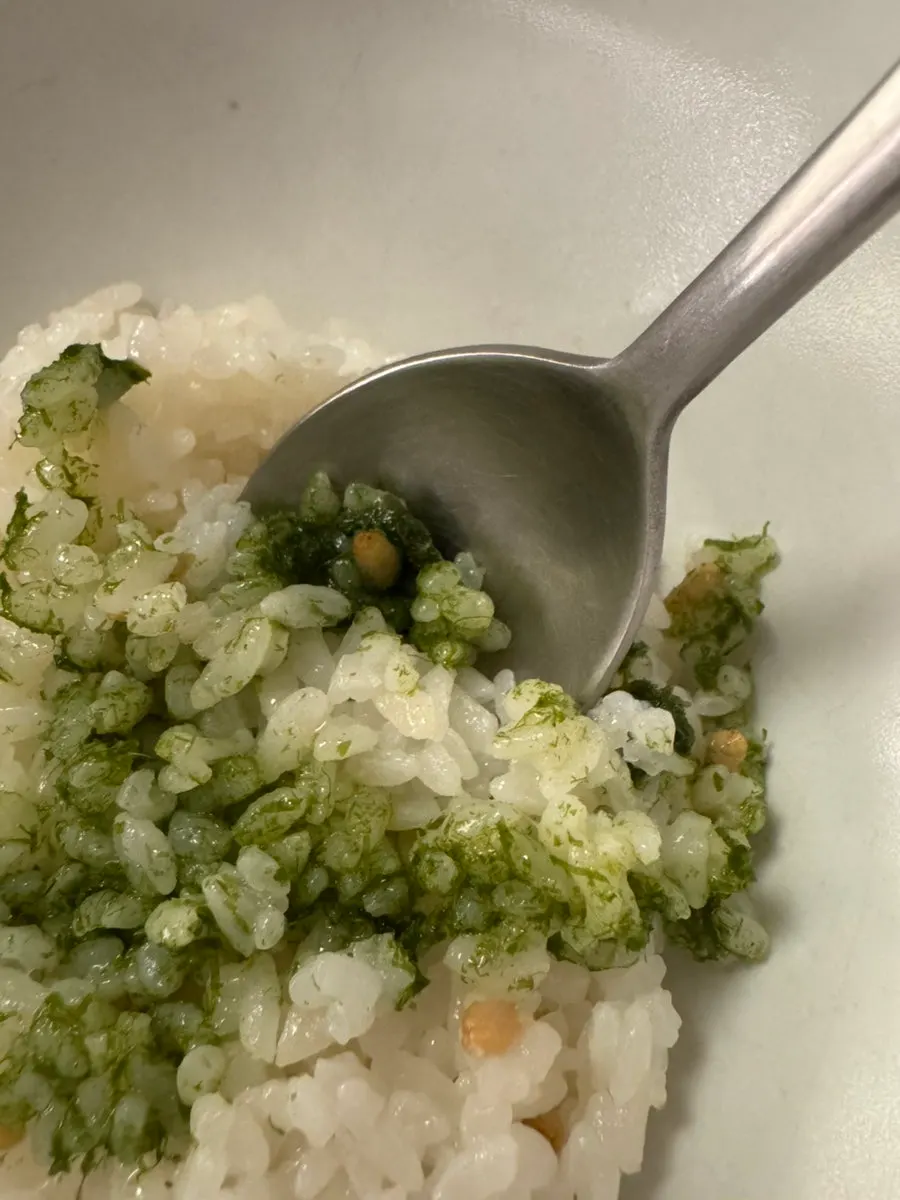Gim butter served over rice in the mixed seafood jang set