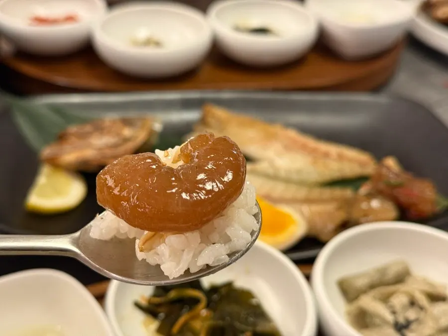 모둠해물장 정식 해산물 구성