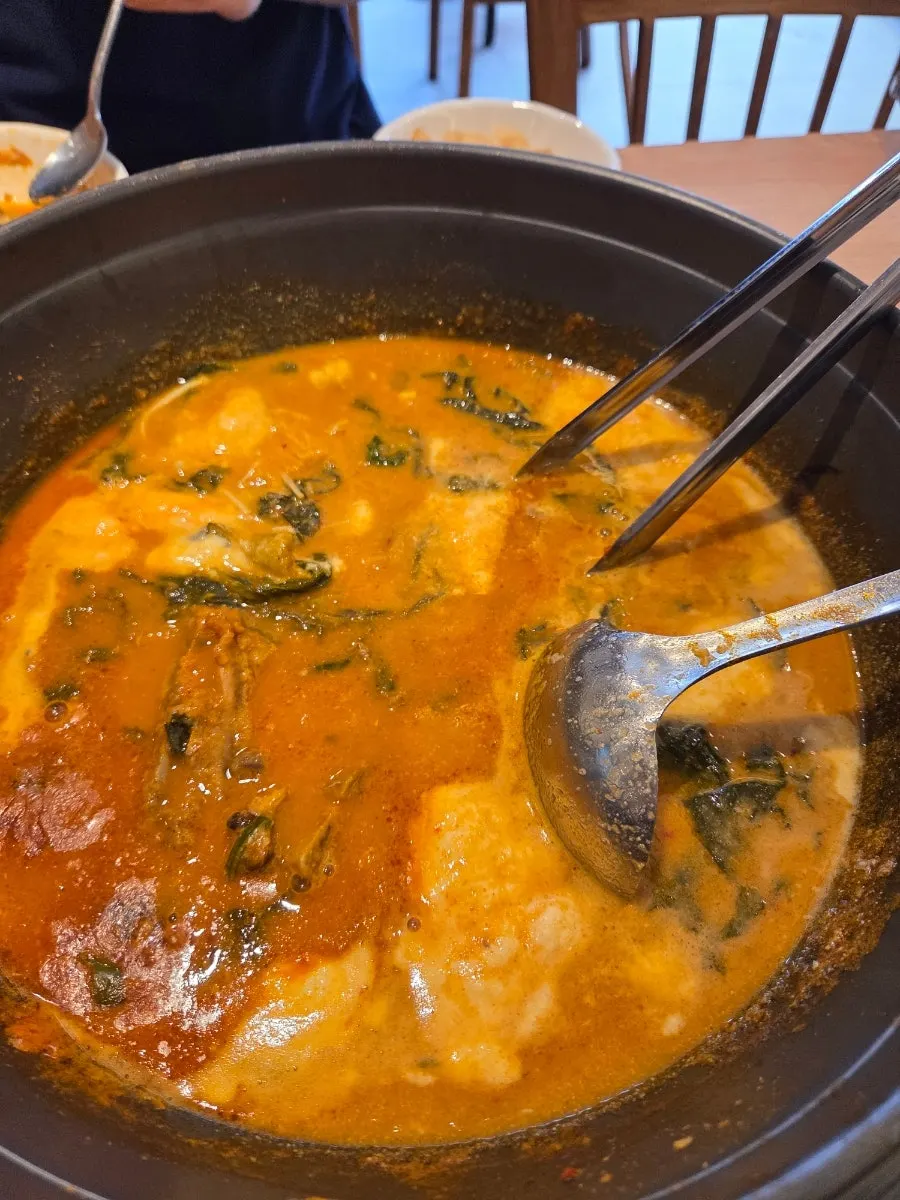 콩크림 감자탕 모습