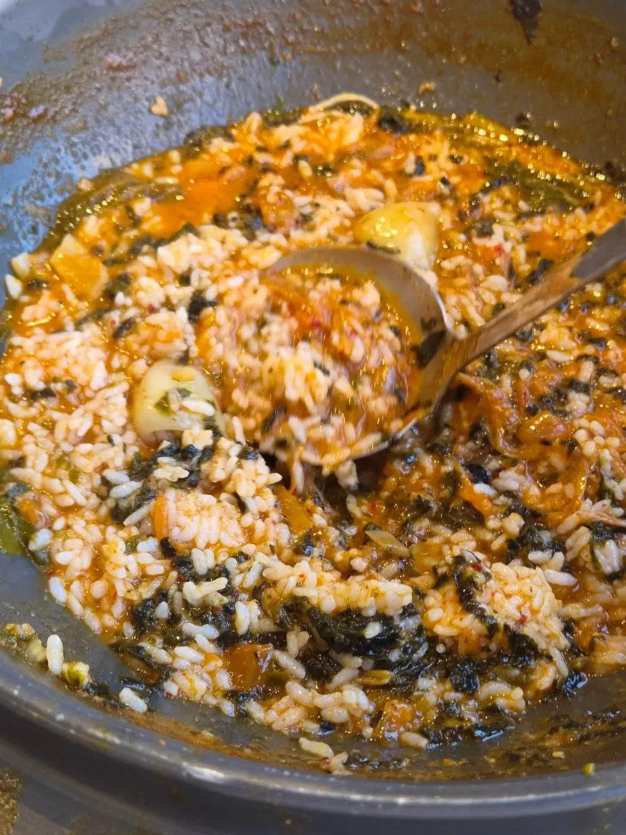 Fried rice made in the leftover gamjatang broth
