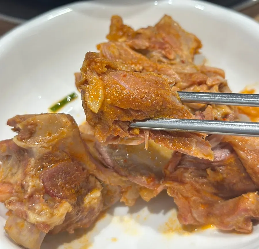 Aged kimchi bone stew pot boiling