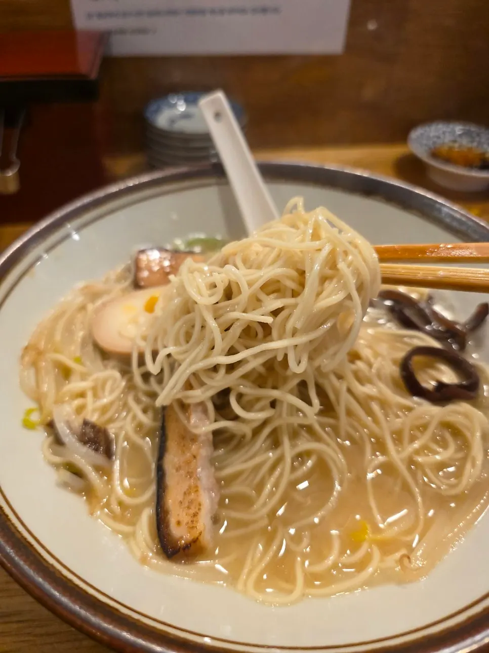 Ramen served with bite-size gyoza