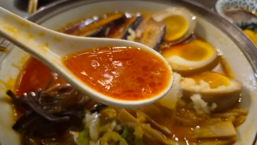 Spicy broth of umakara tonkotsu level 2