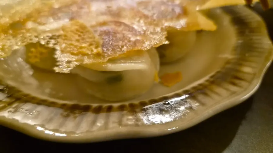 Cross-section of the bite-size gyoza