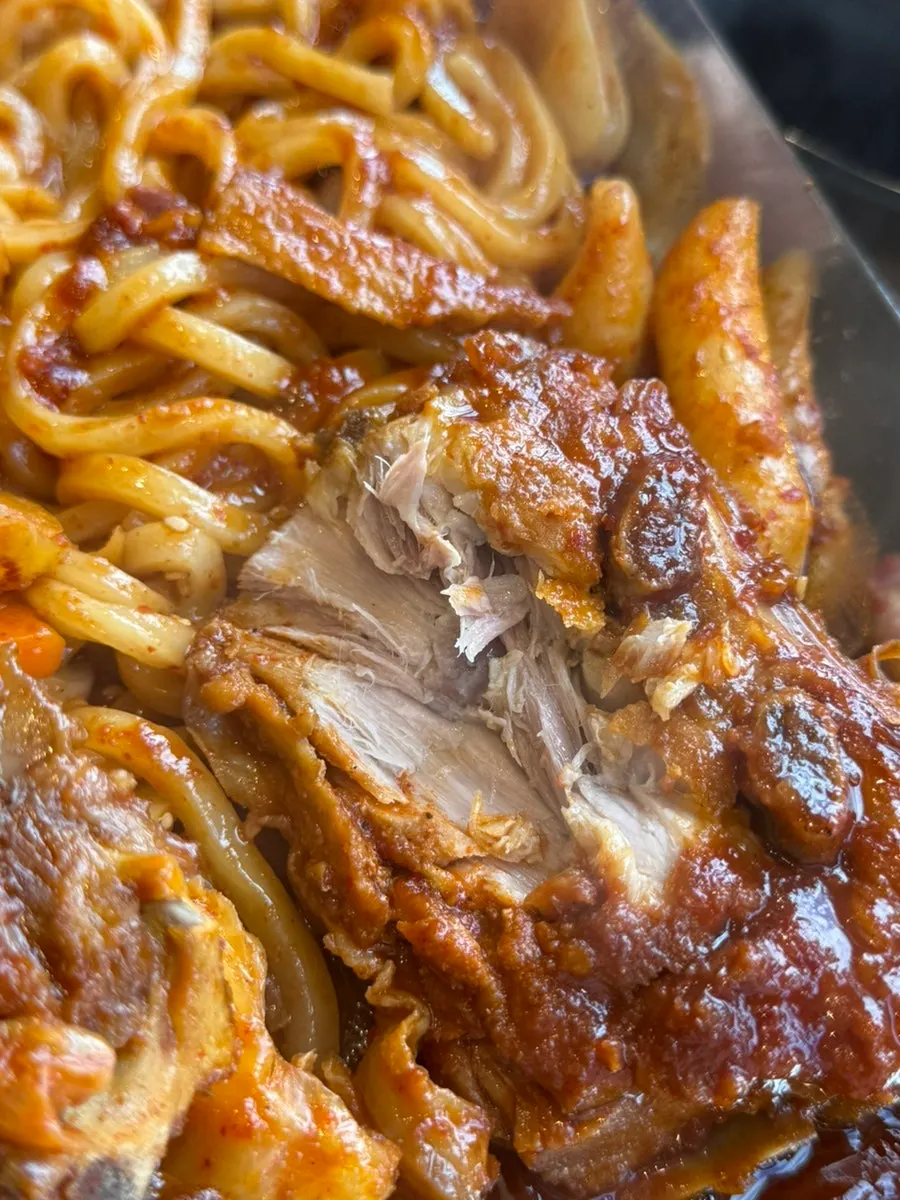 Pork bone braise with thick meat attached