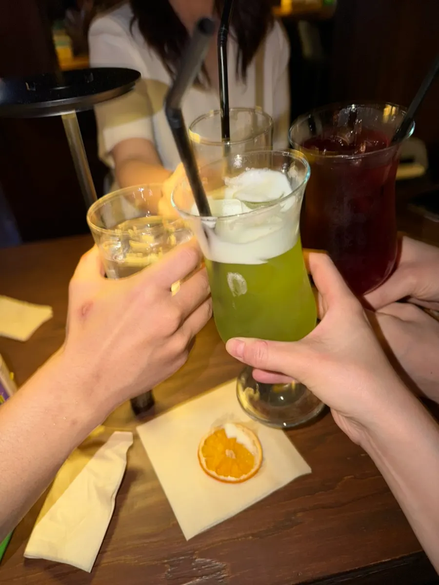 A glass of Malibu Orange cocktail