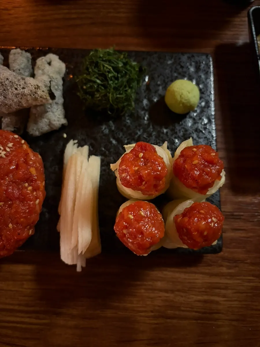 고추장 양념 붉은맛 육회 클로즈업
