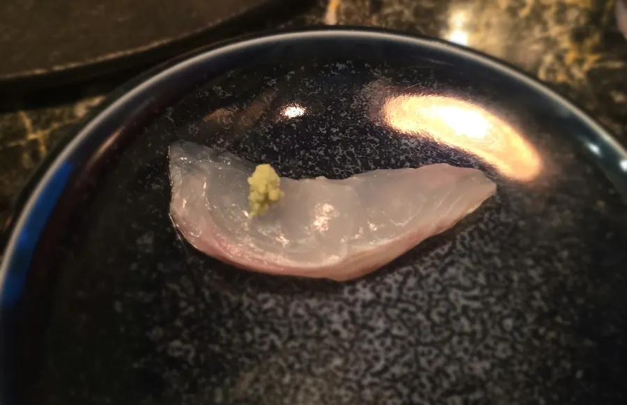 Ito sashimi with rice and wasabi