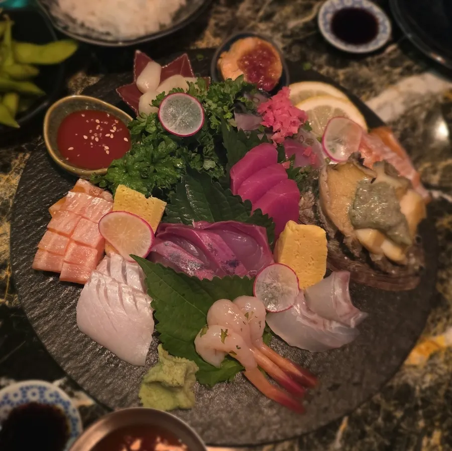 A piece of assorted sashimi tasted at Ito