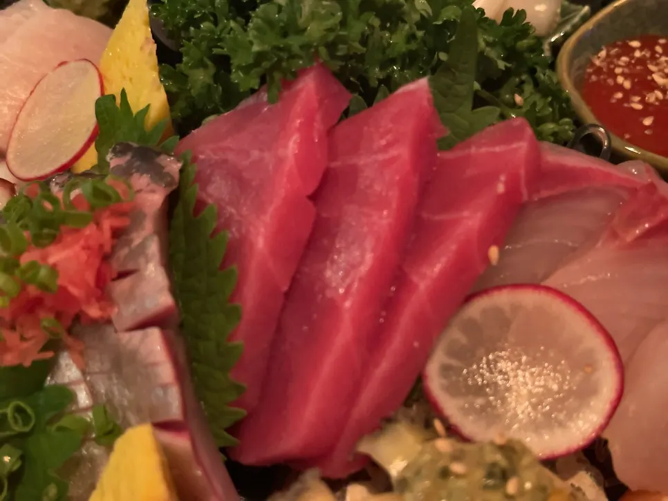 Clean-tasting white fish sashimi