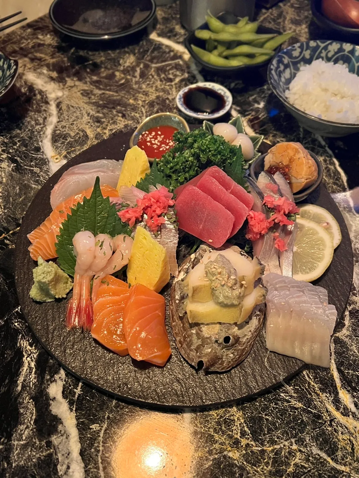A full platter of Ito's assorted sashimi