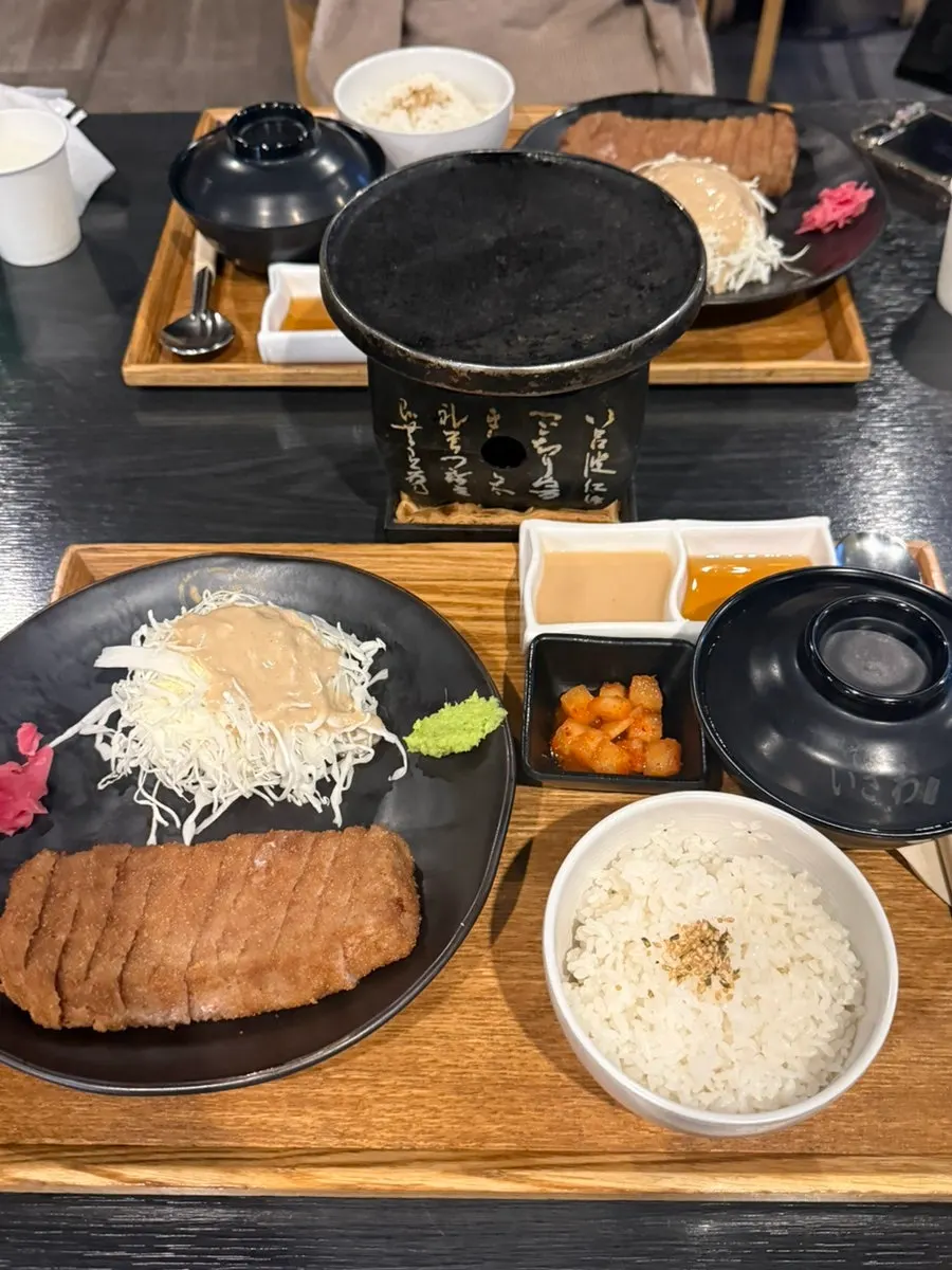 채끝살 규카츠 단면 클로즈업