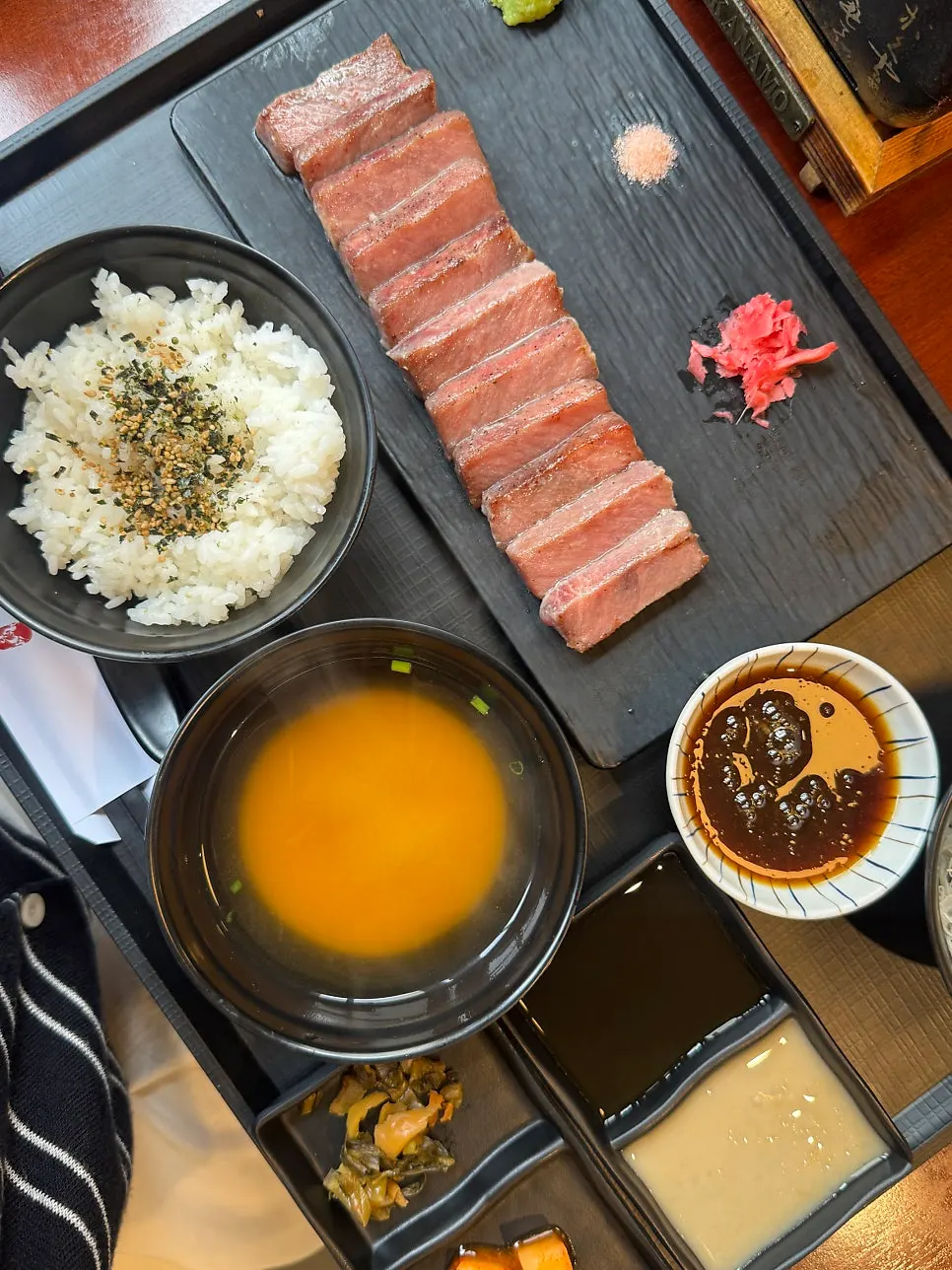 Gyukatsu dipped in the special sauce