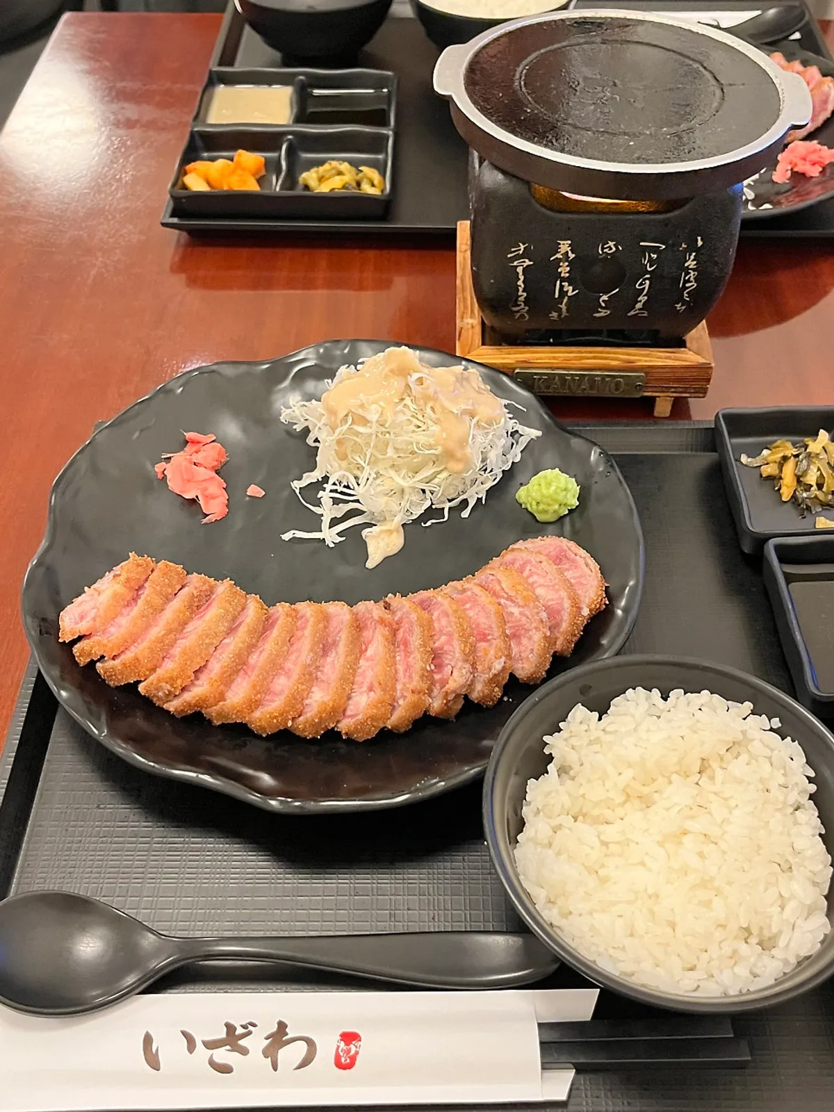 규카츠 정식 상차림 전체