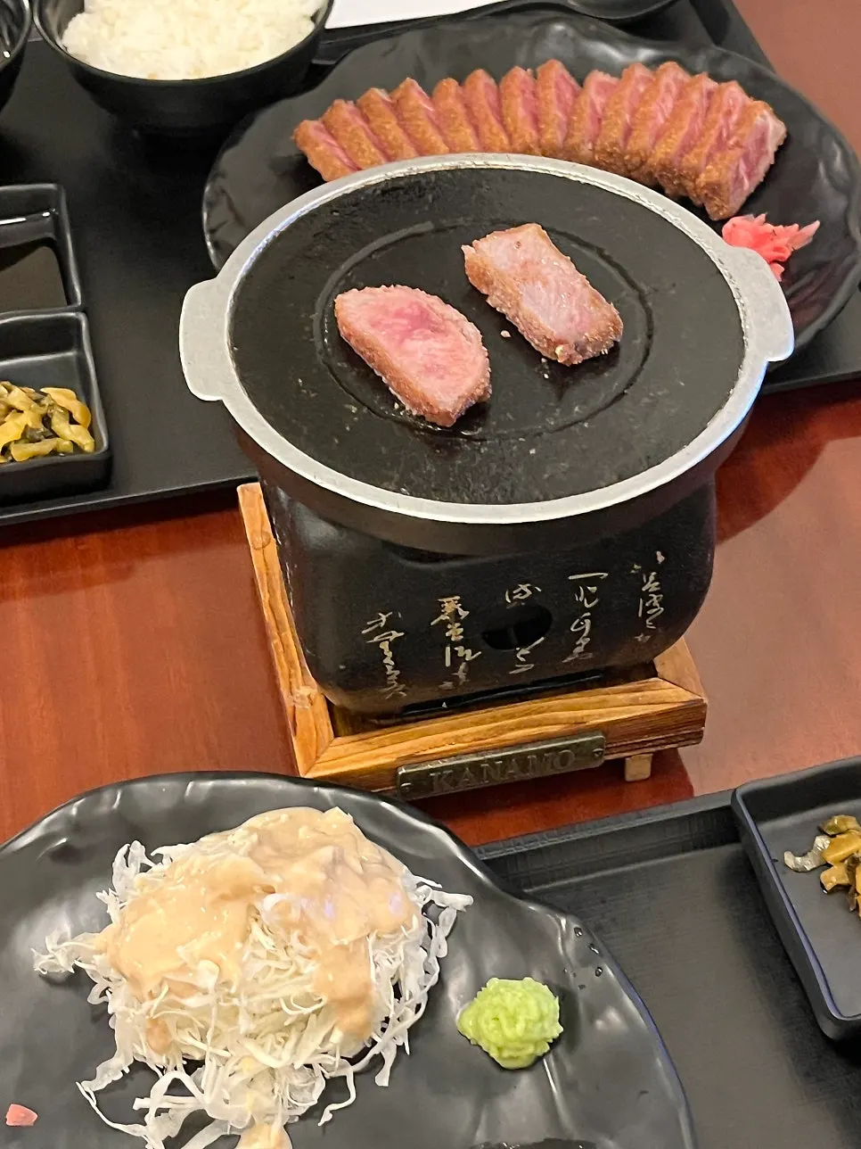 규카츠 단면 클로즈업