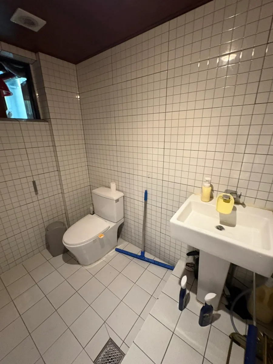 Entrance to the restroom inside the restaurant