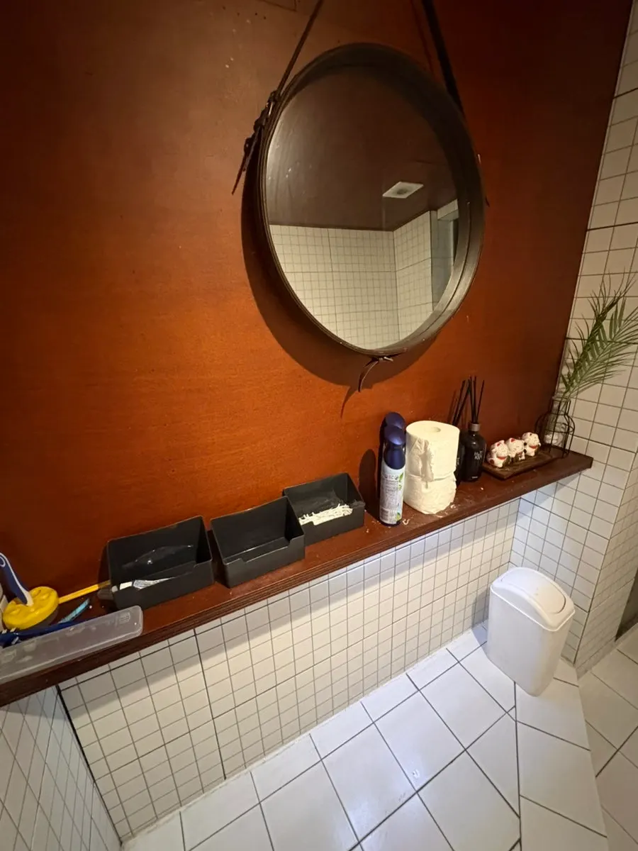 Clean interior of the restroom