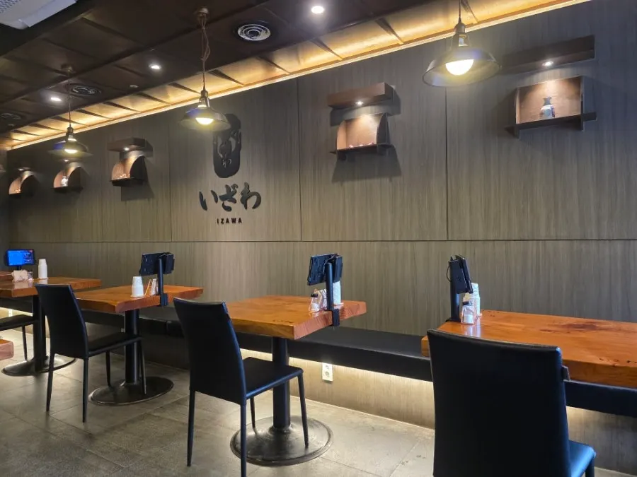 Softly lit interior of Izawa Yeouido Direct Store
