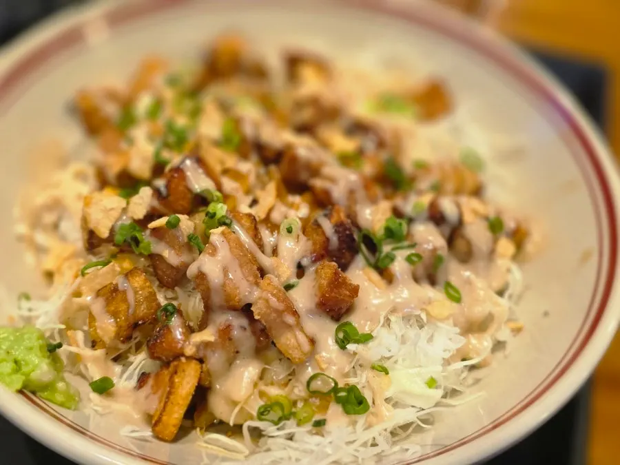 Izawa's dontoro-don piled high with pork jowl