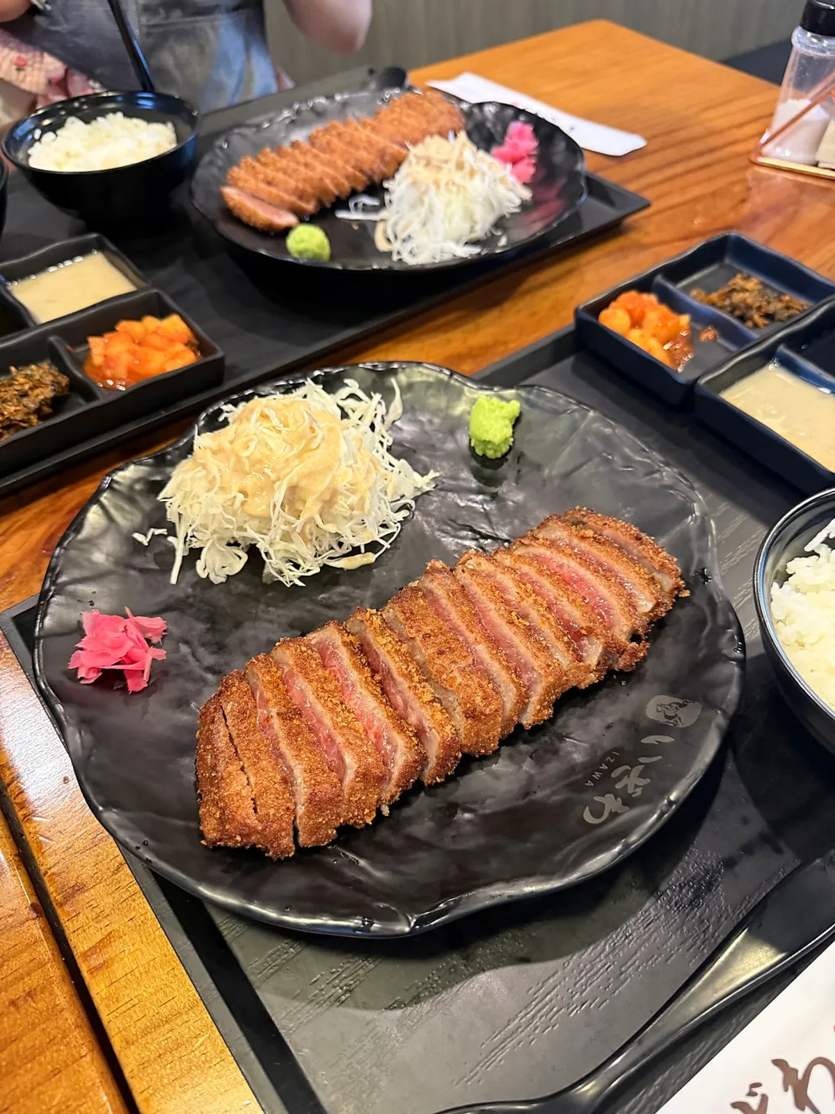 Gyukatsu menu signage at Izawa Yeouido Direct Store