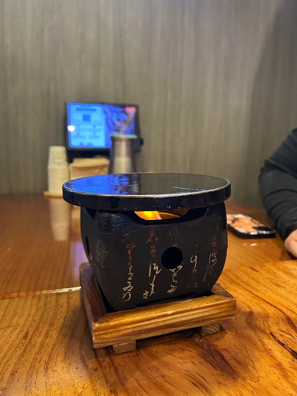 Gyukatsu served with a mini charcoal grill