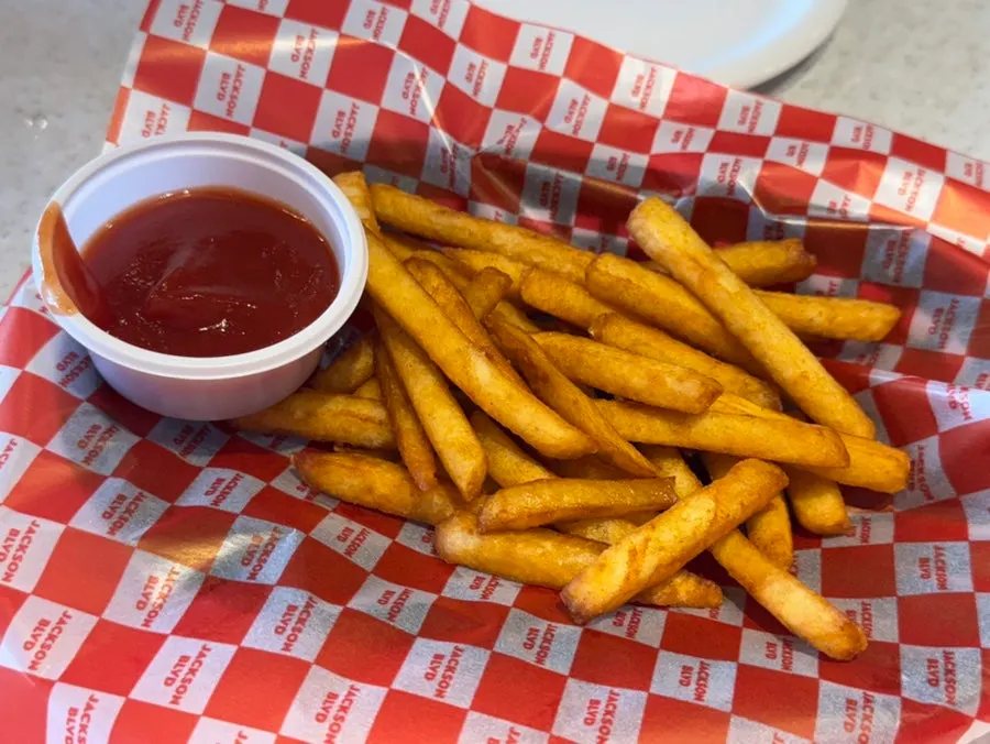 French fries received through the review event
