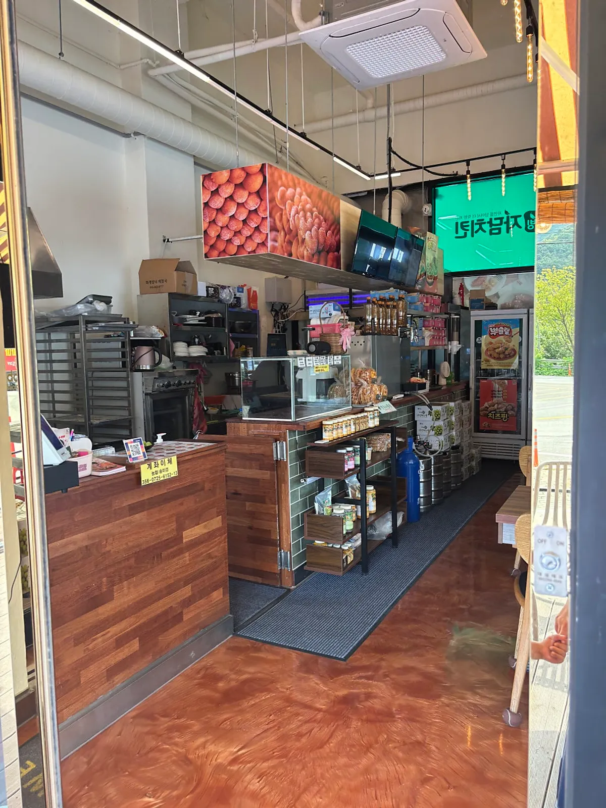 Interior of the store where a chicken robot cooks