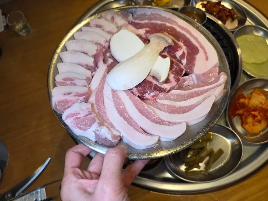 Pork platter with belly, neck, and jowl
