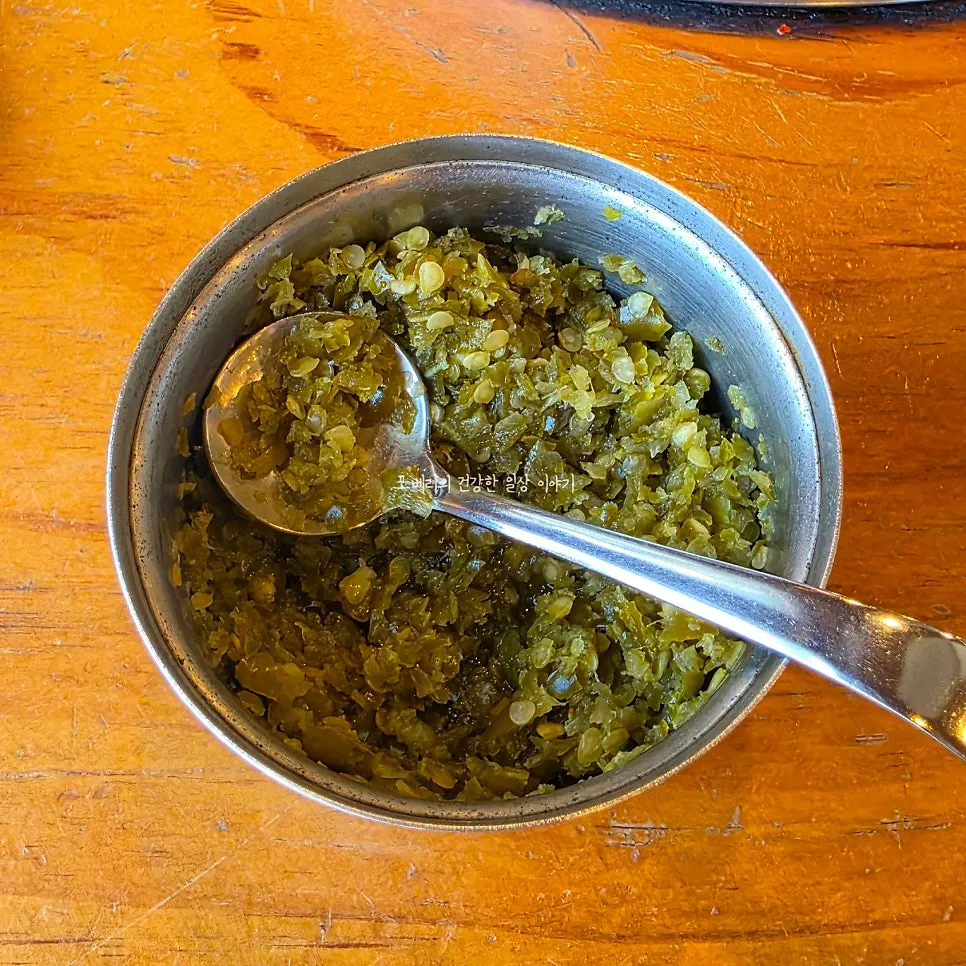 Chili paste (gochu dadaegi) on the table