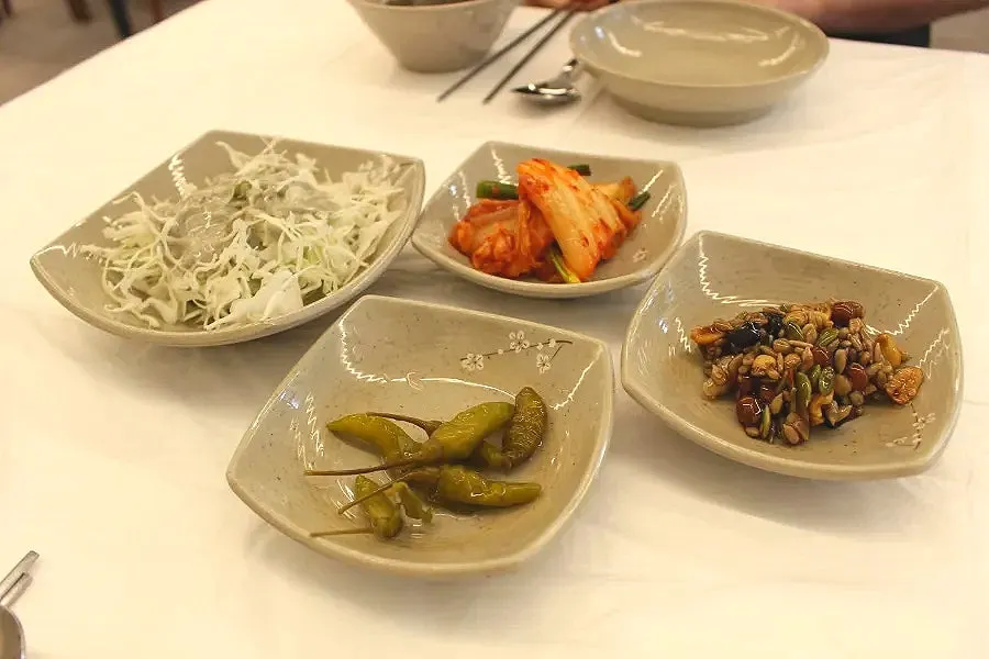 Table set after placing the order