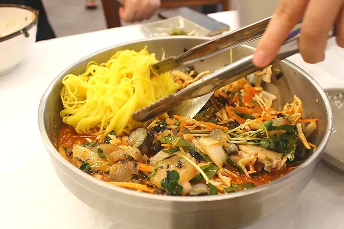 Assorted mulhoe for two piled with halibut, flounder, abalone and sea cucumber