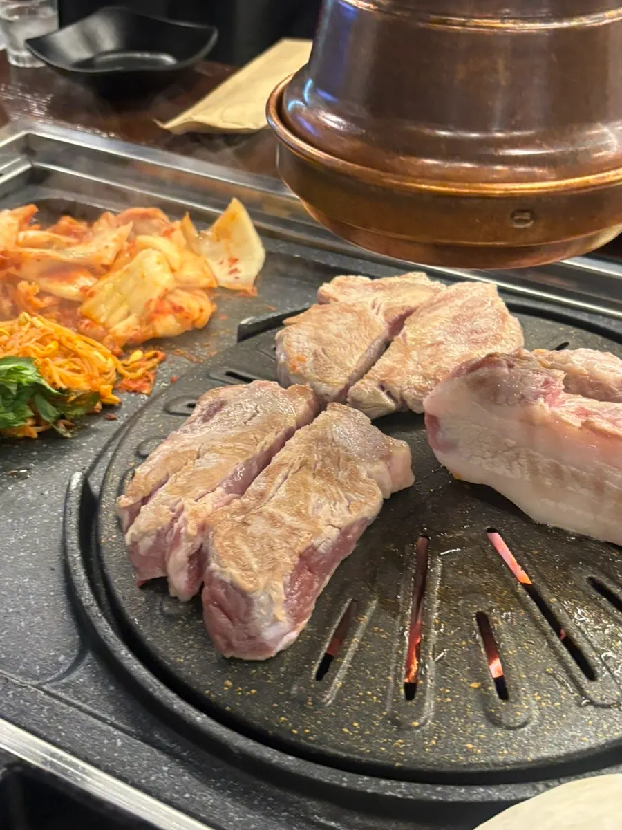 Daging dan minari di atas grill