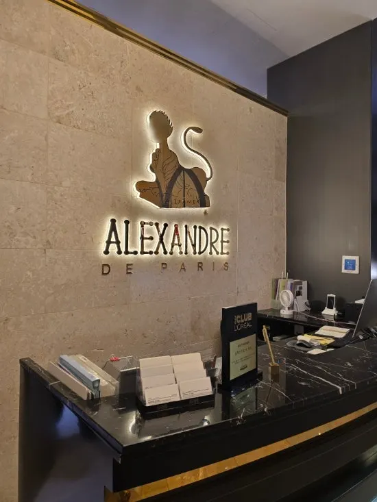 Area around the hair salon entrance on B1F of Avenuel Luxury Hall