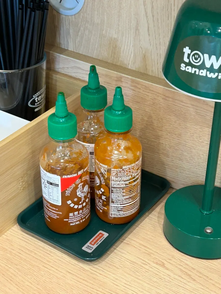 Sandwich setting on the table
