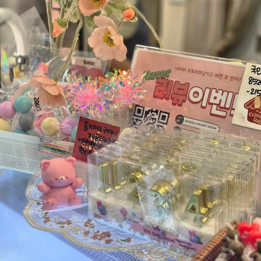 Assorted candle designs to top the cake