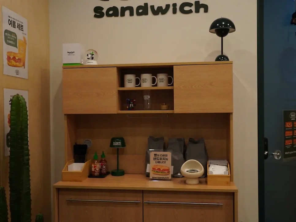 Kitchen making sandwiches to order after ordering