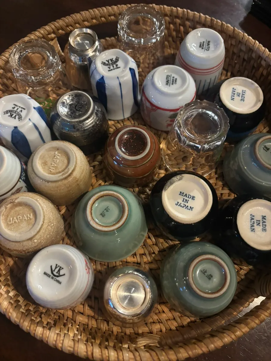 Several types of glasses brought out for us to choose from