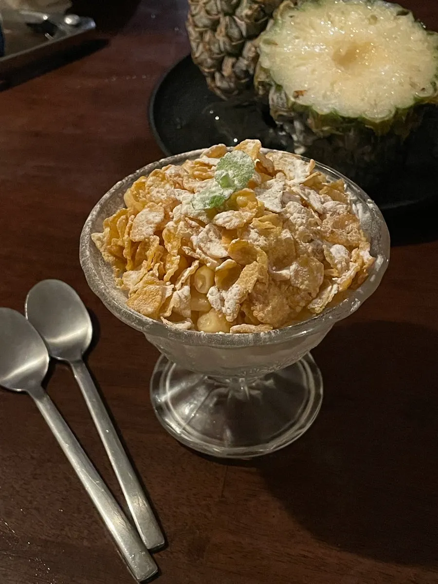 Cross-section of the crispy sliced-potato jeon