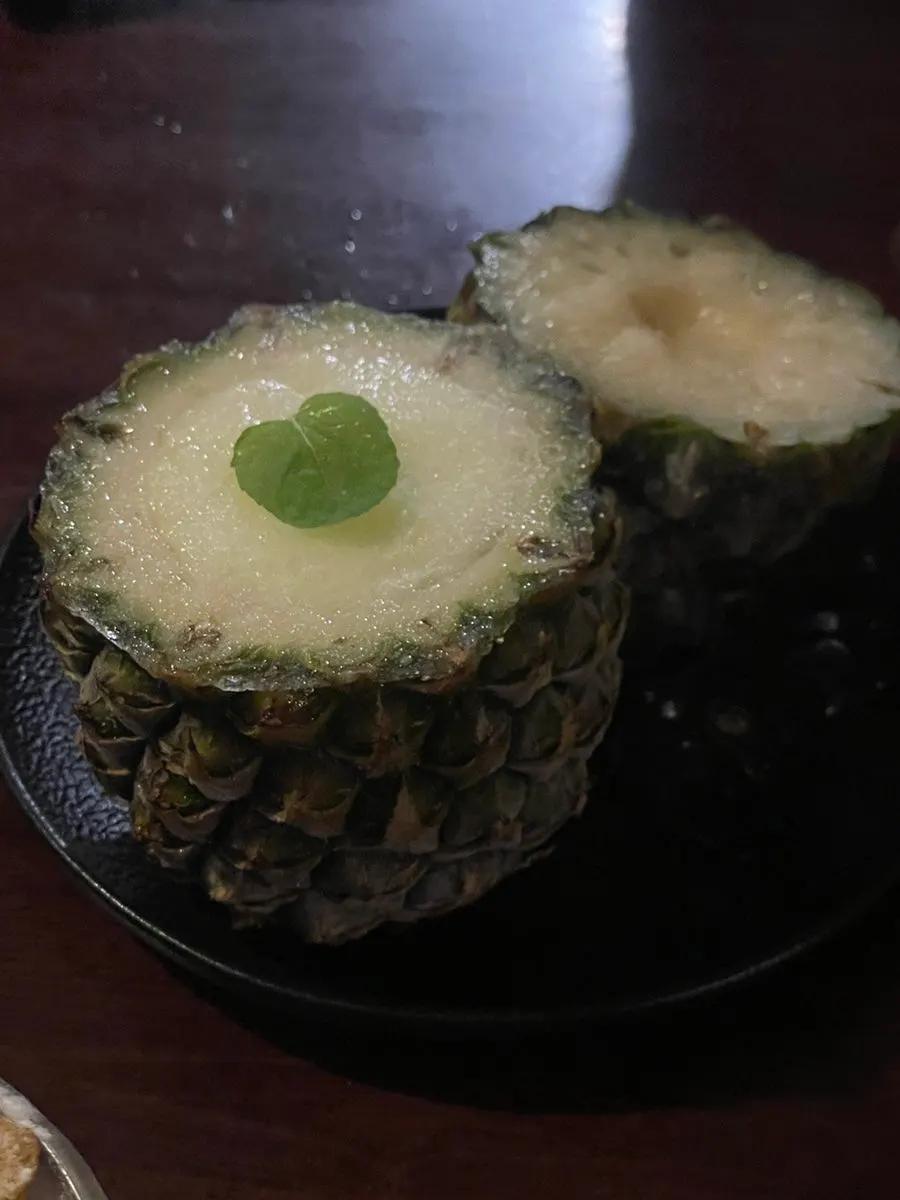 Corn ice cream ordered for dessert