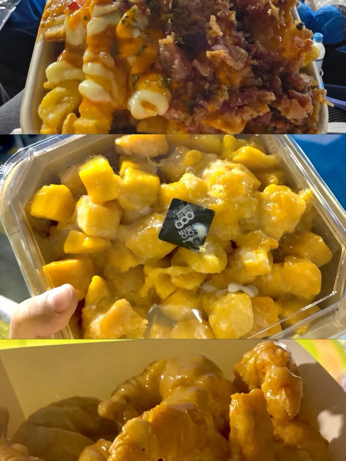 Jamsil Baseball Stadium food truck snacks and first-base navy seats