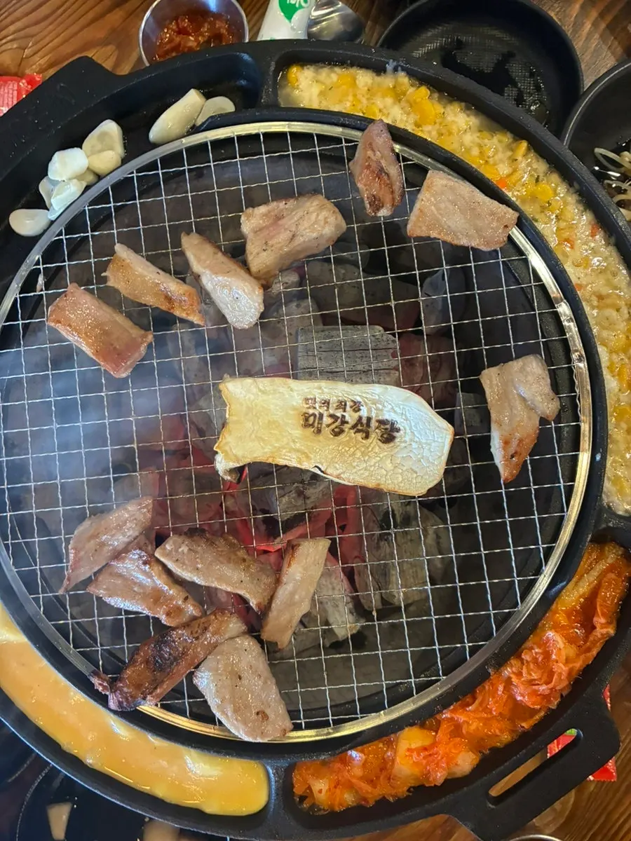 Pre-grilled pork belly by cut