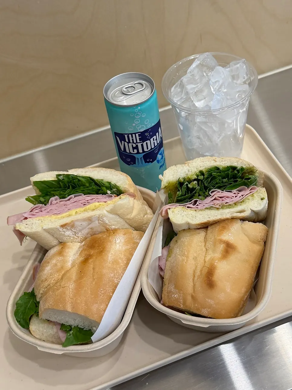 Sandwich photographed at a solo seat