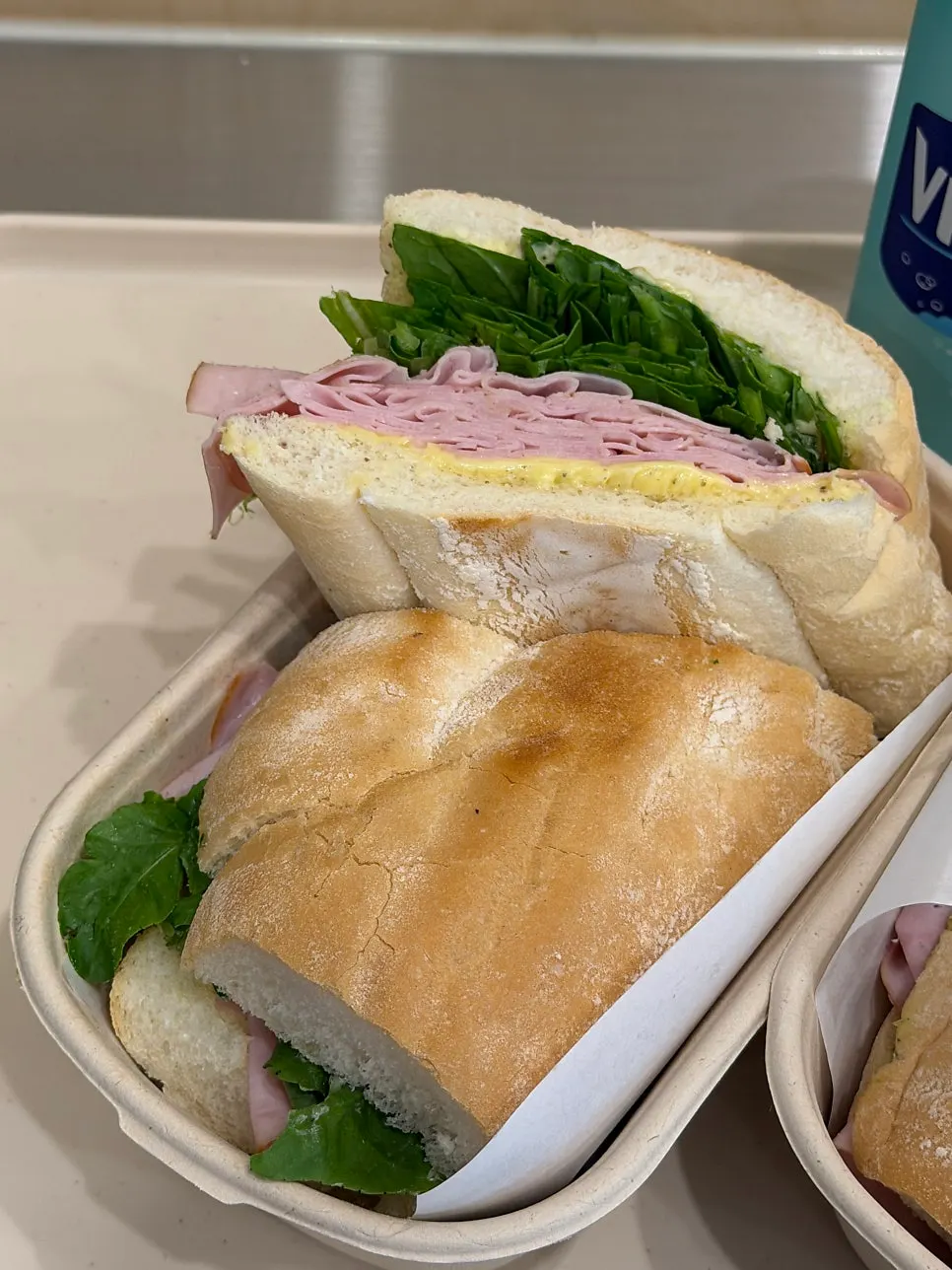 Crisp-outside, moist-inside baguette sandwich